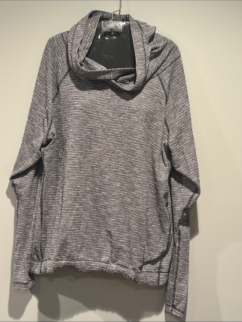 lululemon athletica Gray Heathered Cowl Neck Pullover